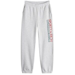 NWT ✨ Sporty & Rich Finish Line Sweatpant Heather Gray Lava/Alpine/Navy Medium